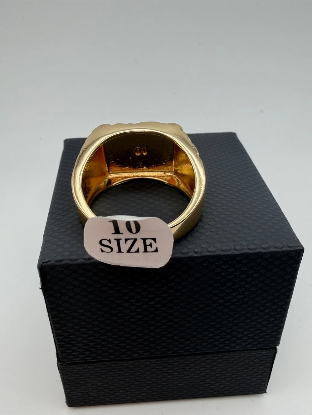 New- Men’s Oro Laminado Gold Filled Napoleon Royal Nugget Ring Size 10